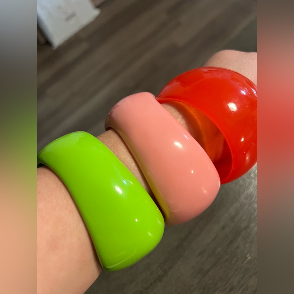 Vibrant Pink, Green, and Red Jewelry Set